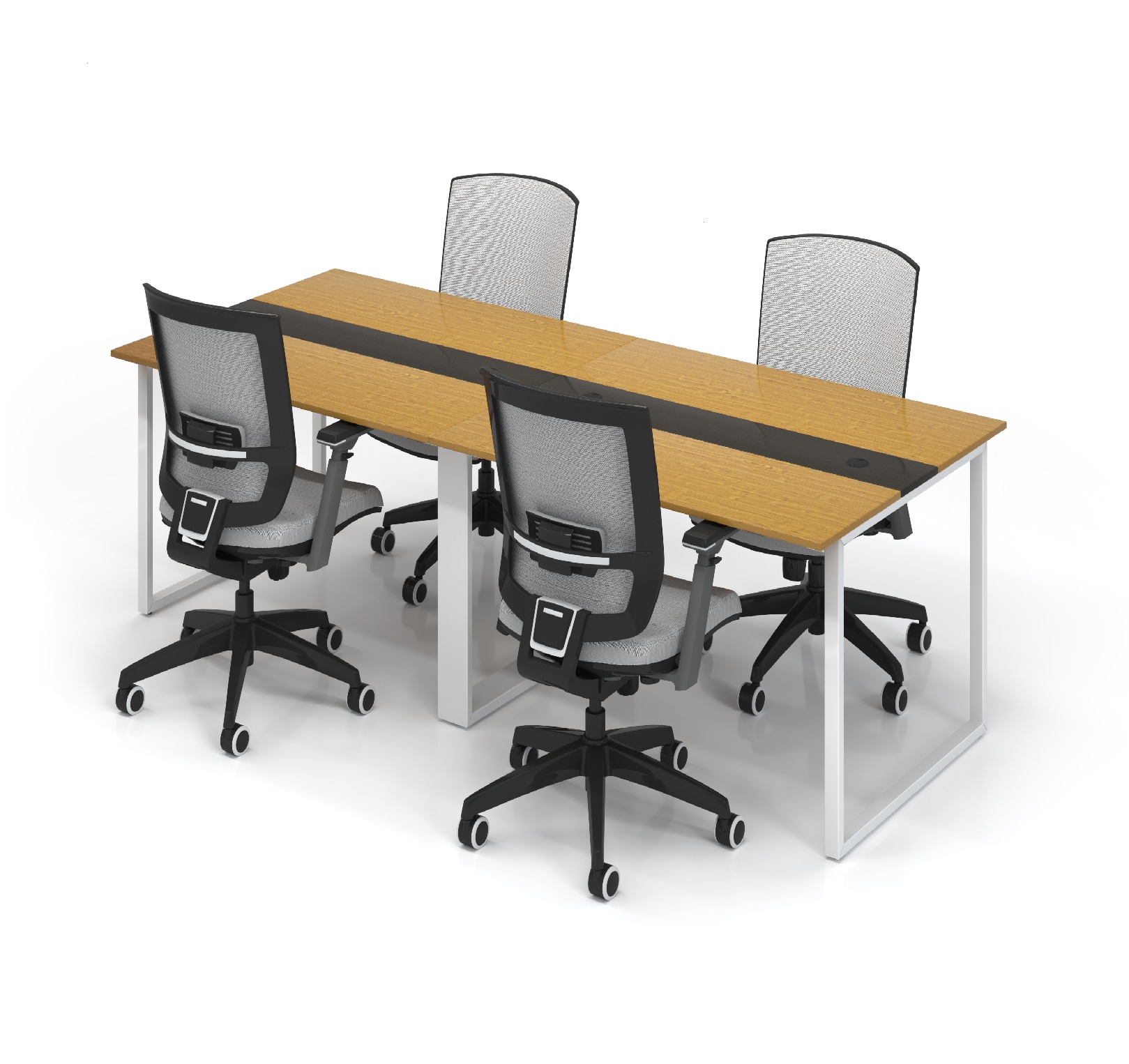 EZ+ フリーアドレスデスク 2連4人用 (240cm)