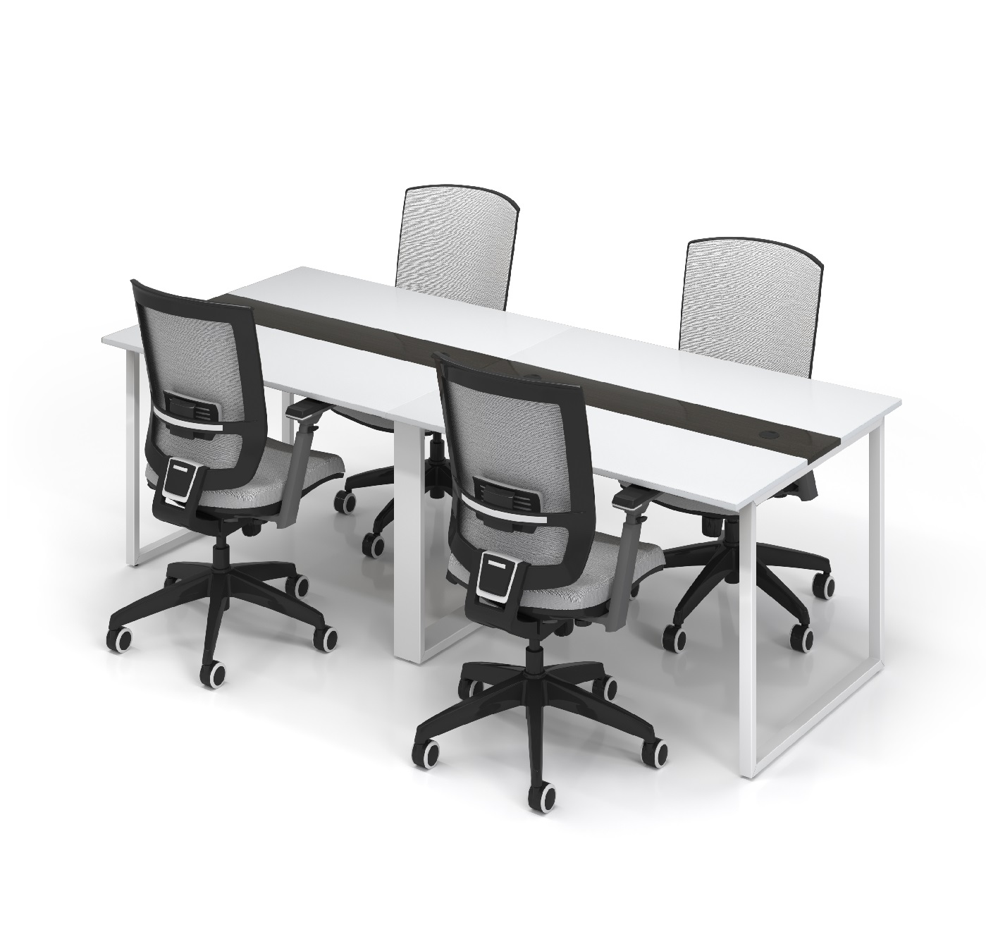 EZ+ フリーアドレスデスク 2連4人用 (240cm)