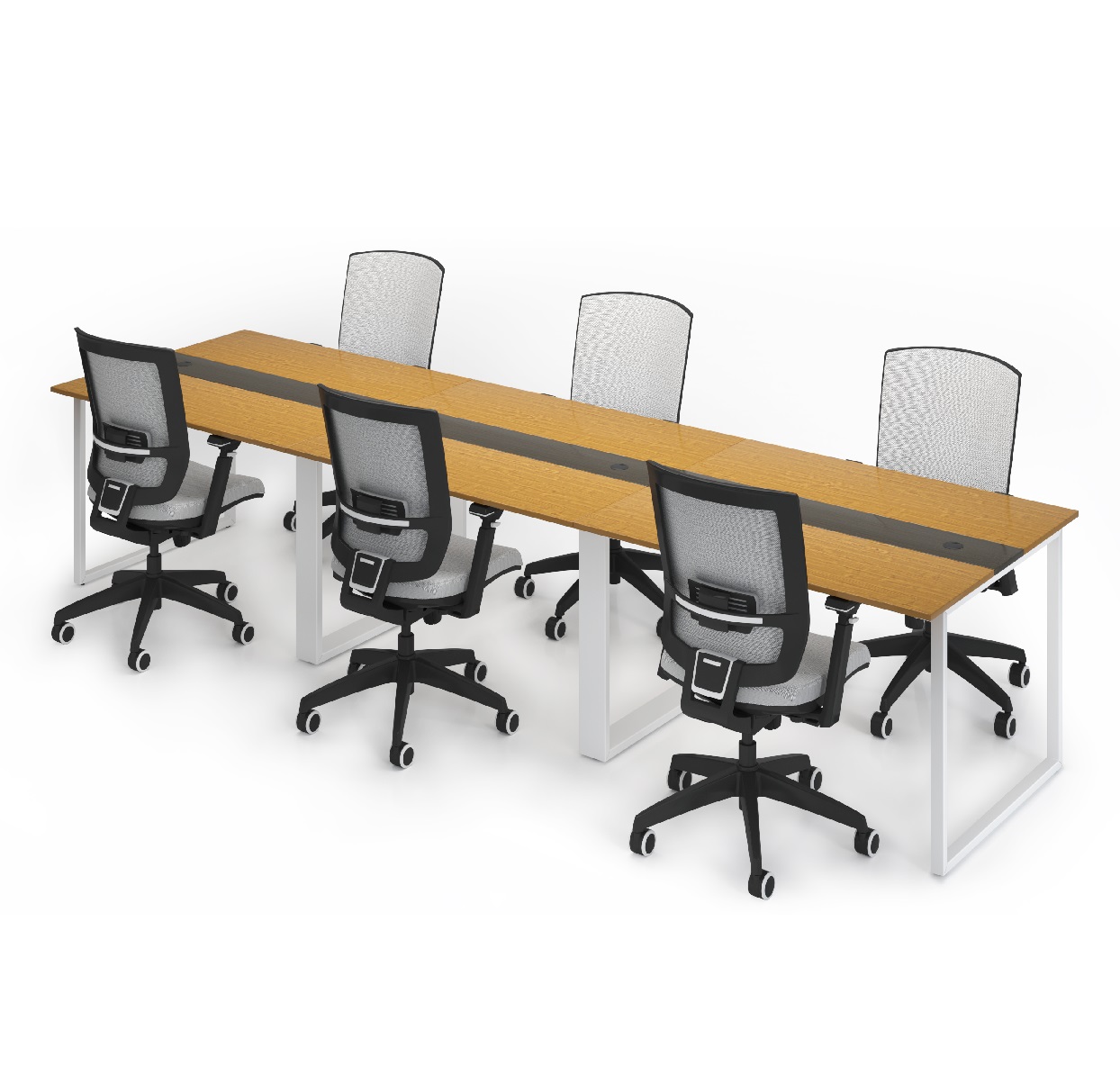 EZ+ フリーアドレスデスク 3連6人用 (360cm)