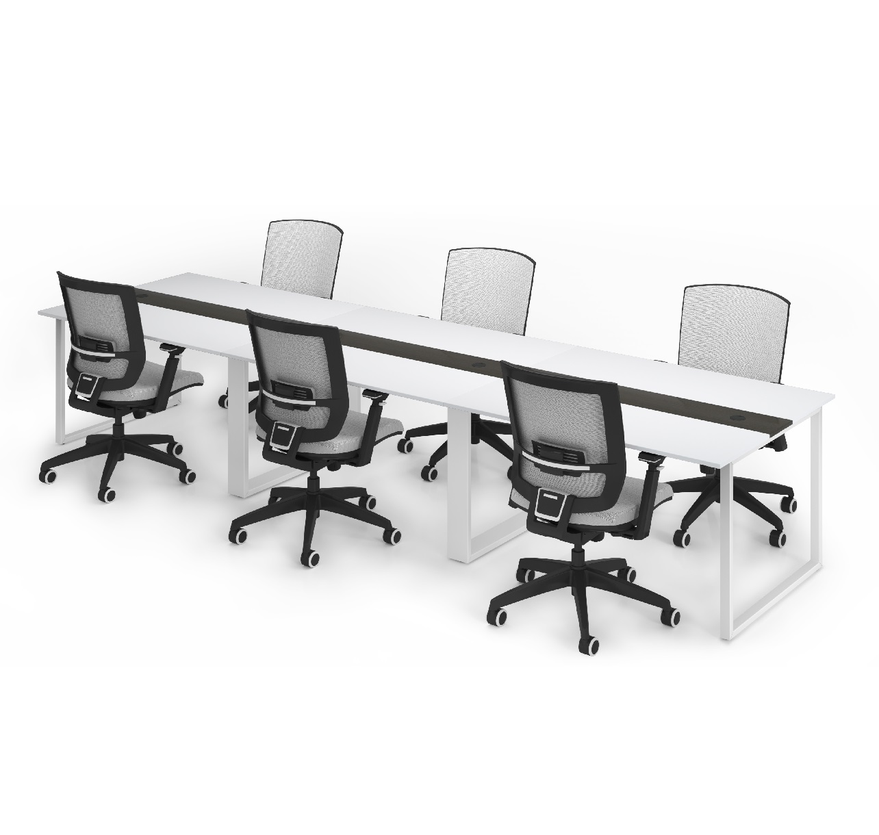 EZ+ フリーアドレスデスク 3連6人用 (360cm)