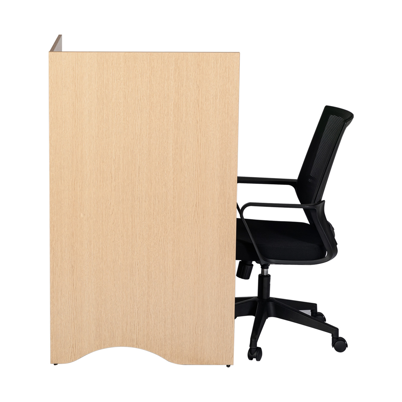 個別パネルデスク 片開き L字型（幅70cm)