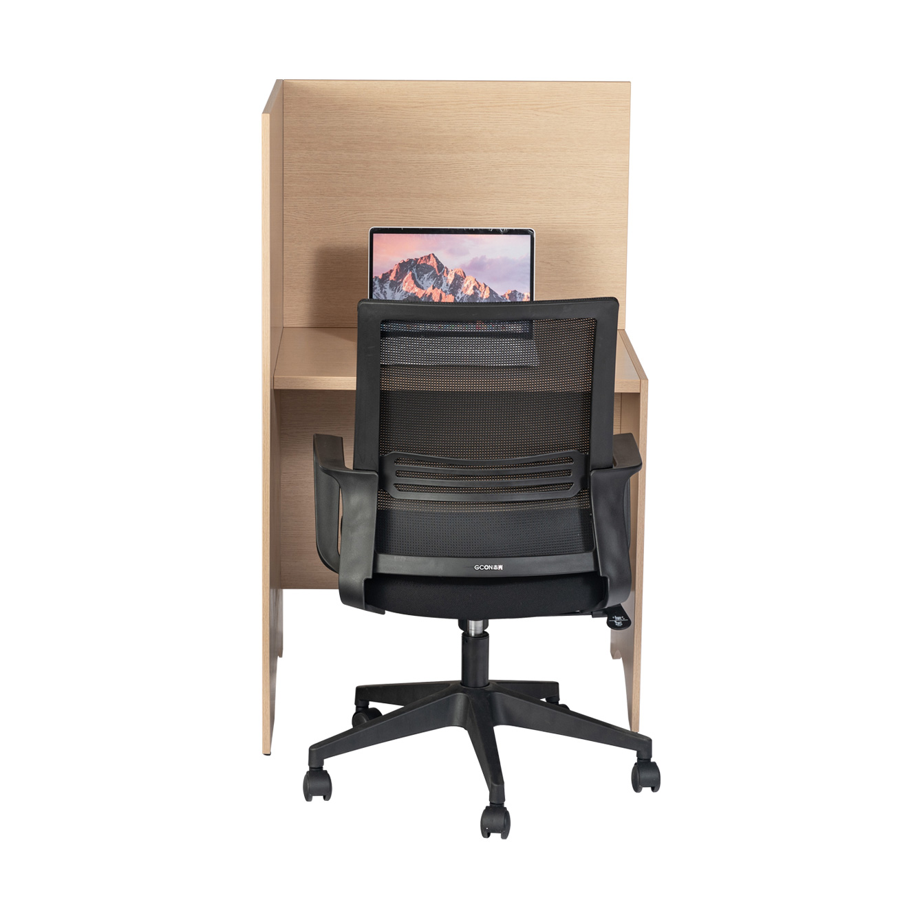 個別パネルデスク 片開き L字型（幅70cm)