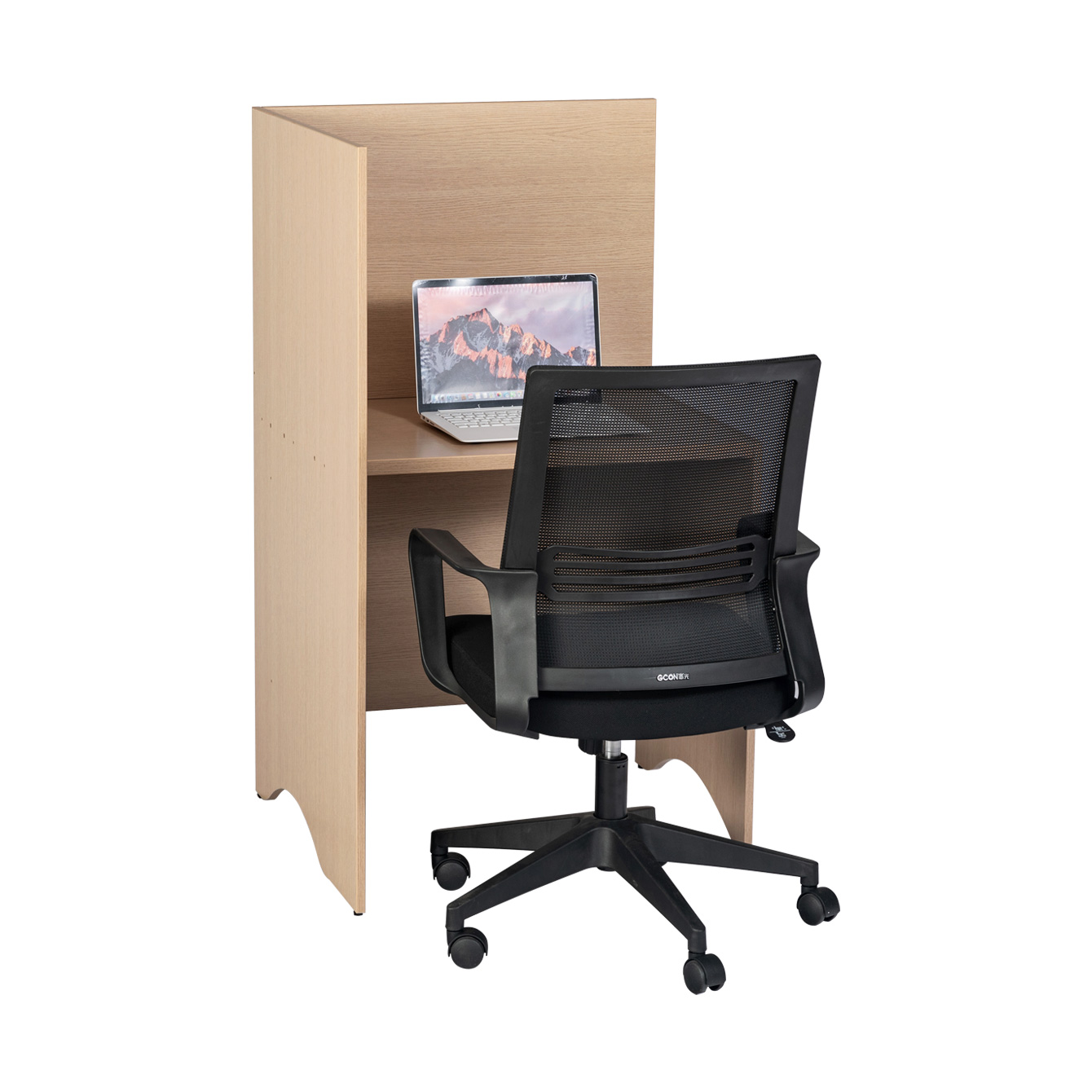 個別パネルデスク 片開き L字型（幅70cm)