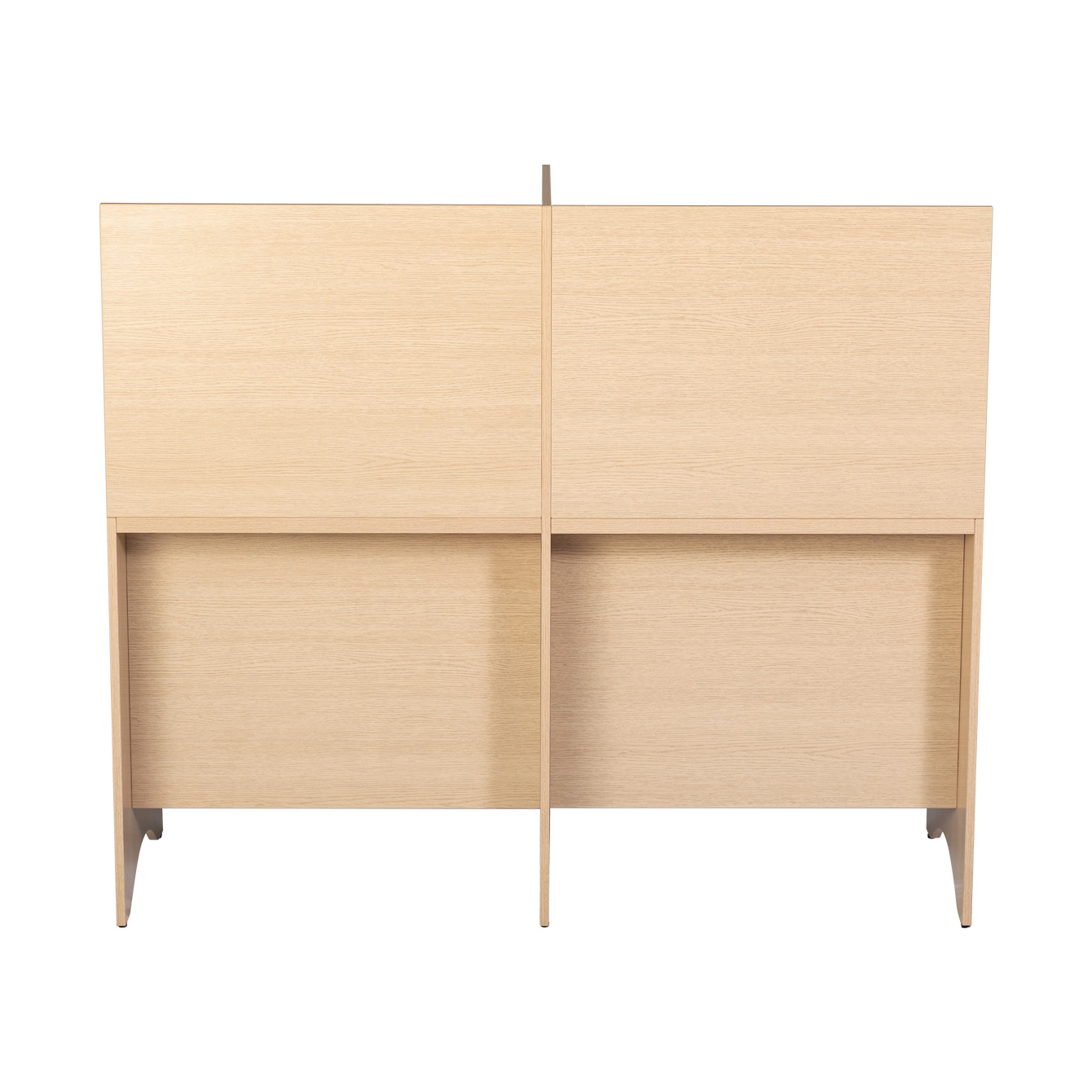 個別パネルデスク 2人用 両サイド開き T字型（幅140cm)