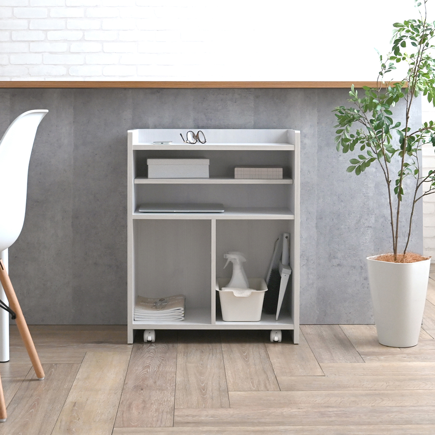 DEUTY (デゥーティー） カウンター下収納ワゴン（幅60cm）