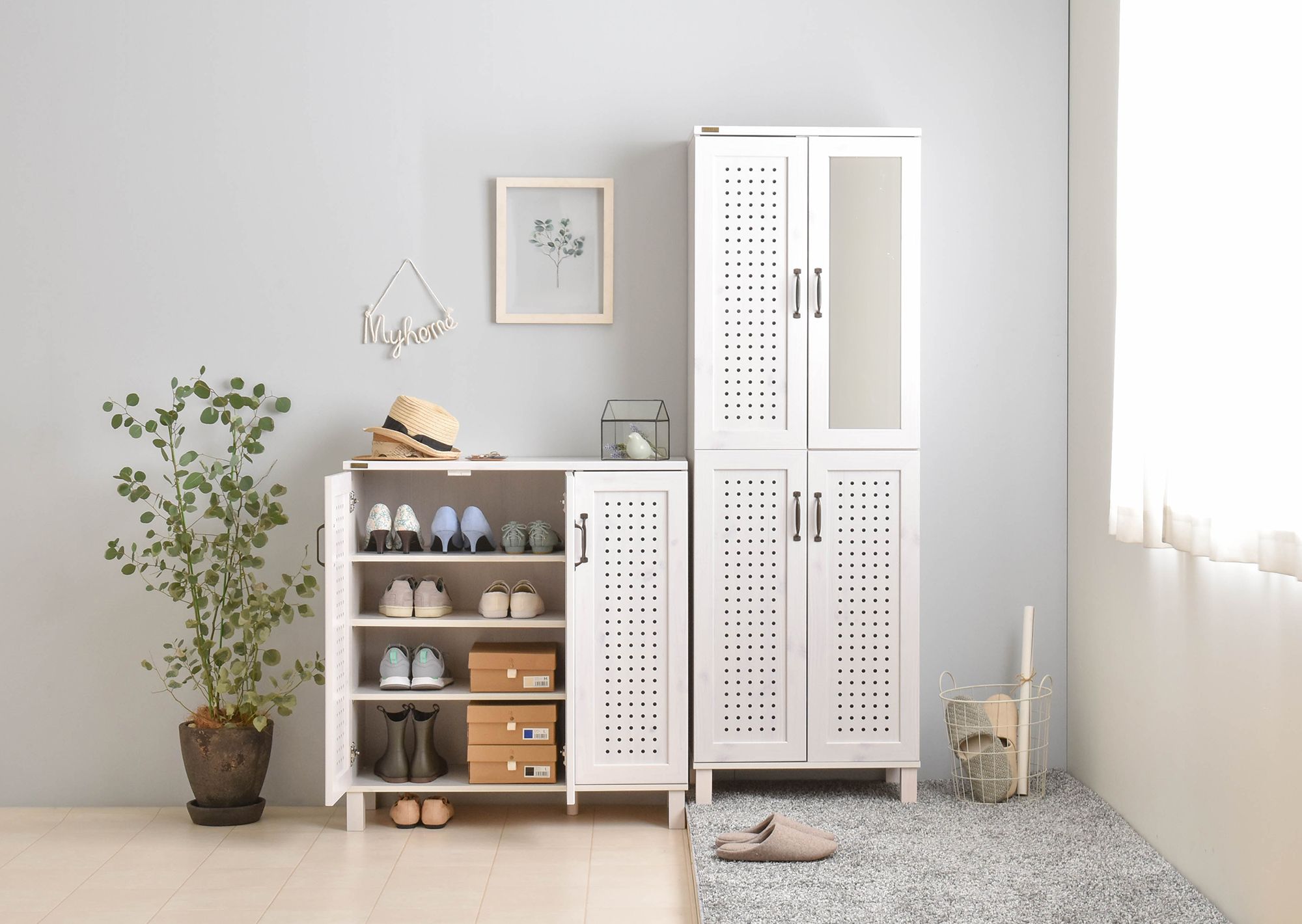 GENKA（ジェンカ）シューズ＆ストッカー（90cm幅）