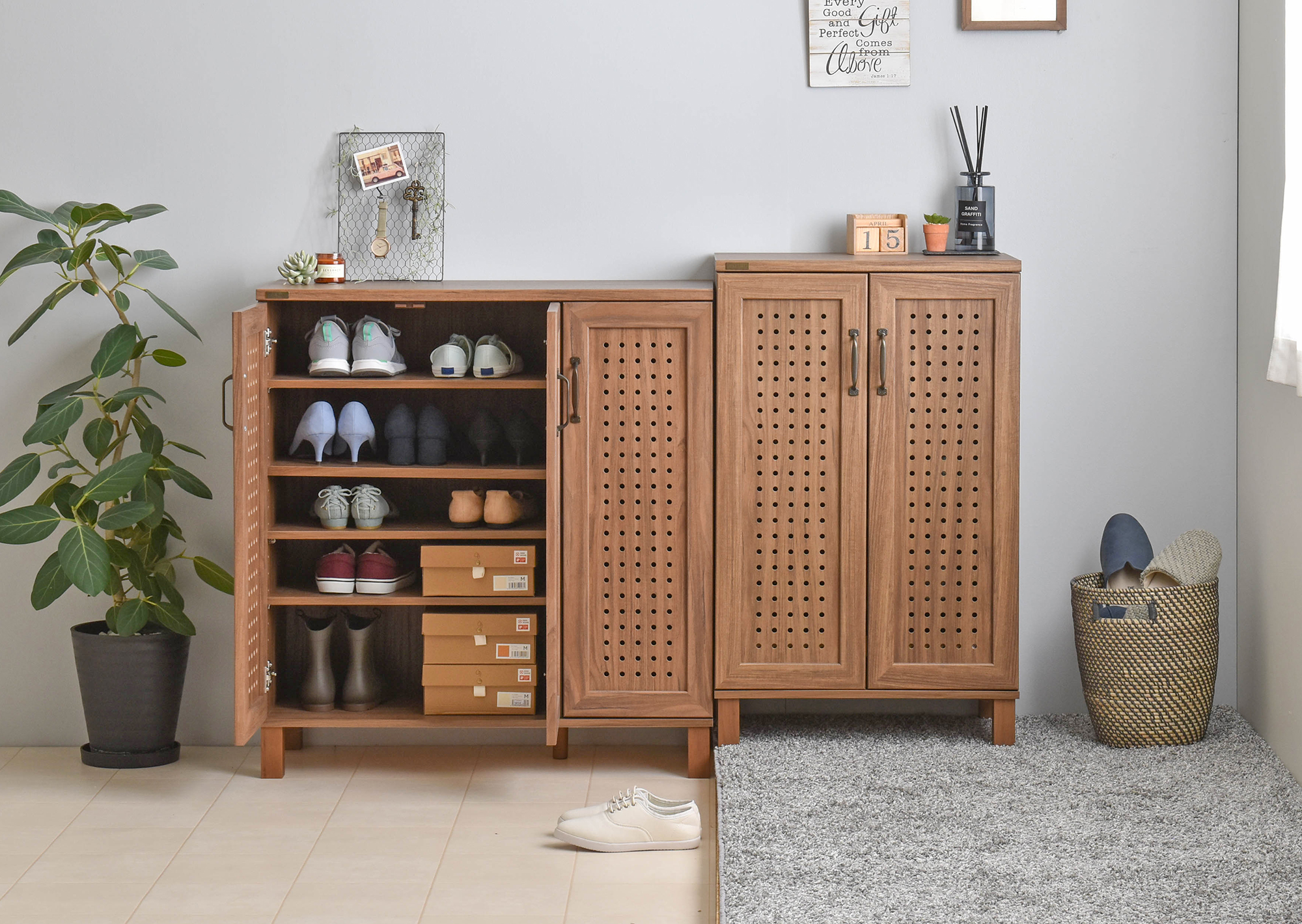 GENKA（ジェンカ）シューズ＆ストッカー（90cm幅）