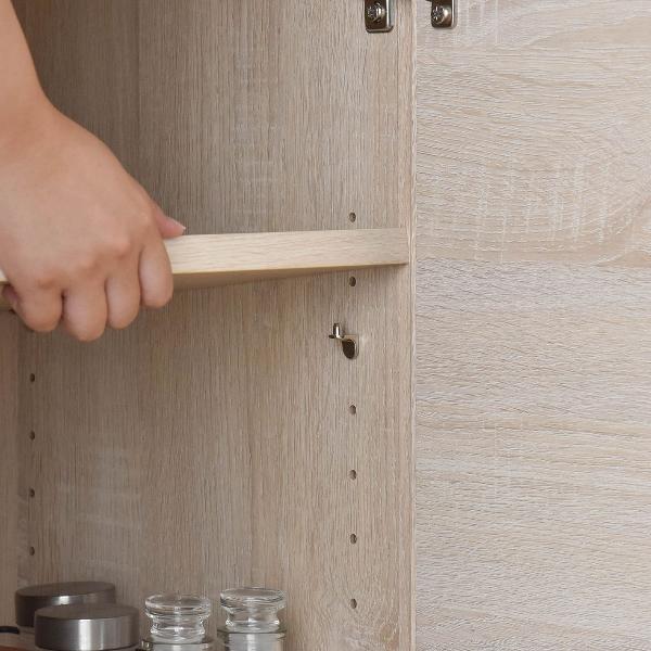 LAFIKA（ラフィカ）キッチンキャビネット（ロータイプ/高さ90cm）グレーナチュラル