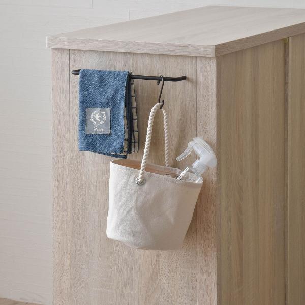 LAFIKA（ラフィカ）キッチンキャビネット（ロータイプ/高さ90cm）グレーナチュラル