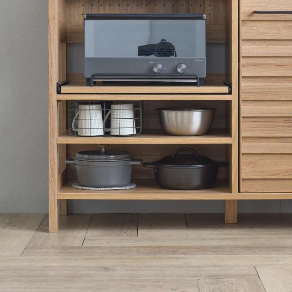 LAFIKA（ラフィカ）レンジボード（ロータイプ/高さ90cm）グレーナチュラル