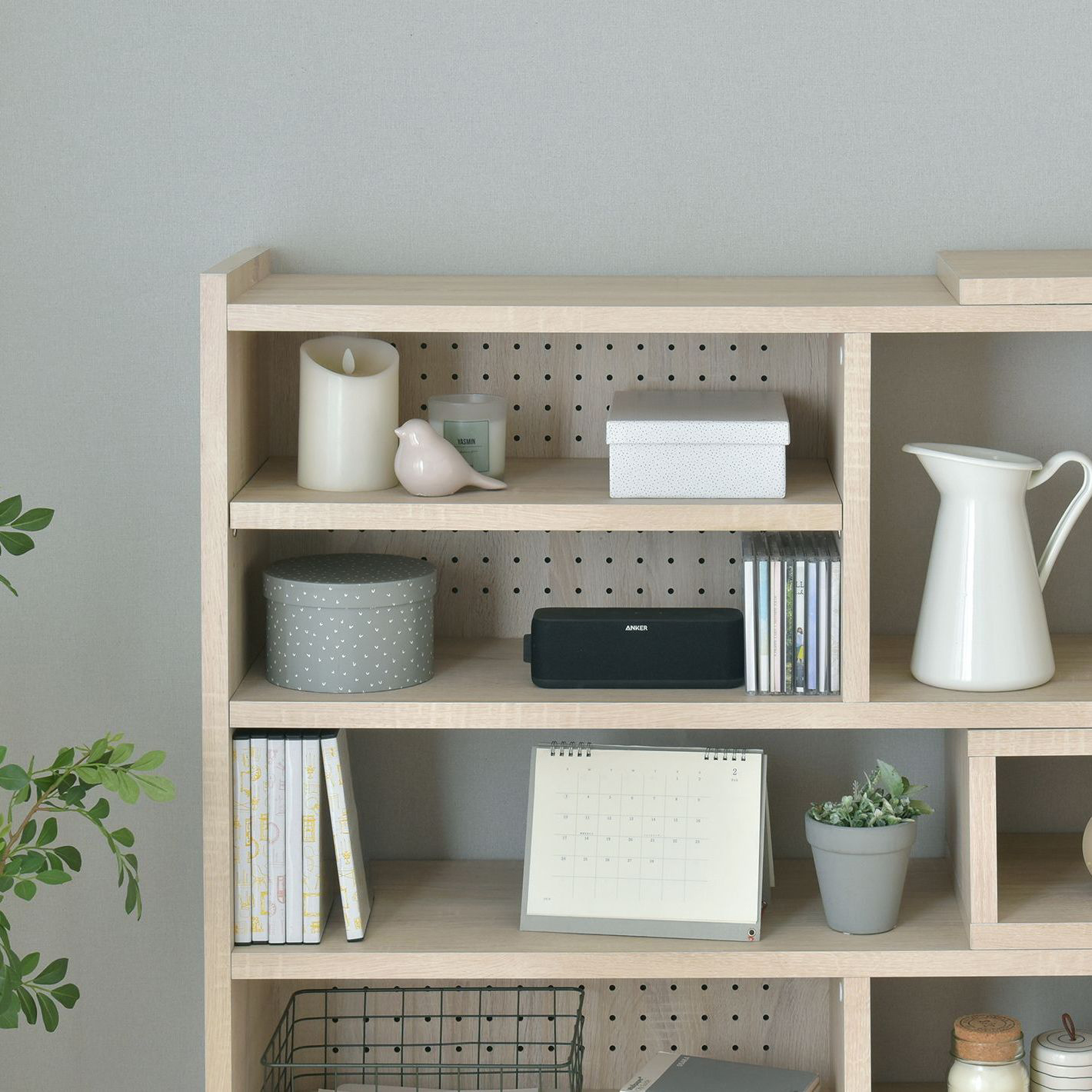 Like（ライク） 伸縮ラック（ハイタイプ／高さ126cm）オークナチュラル