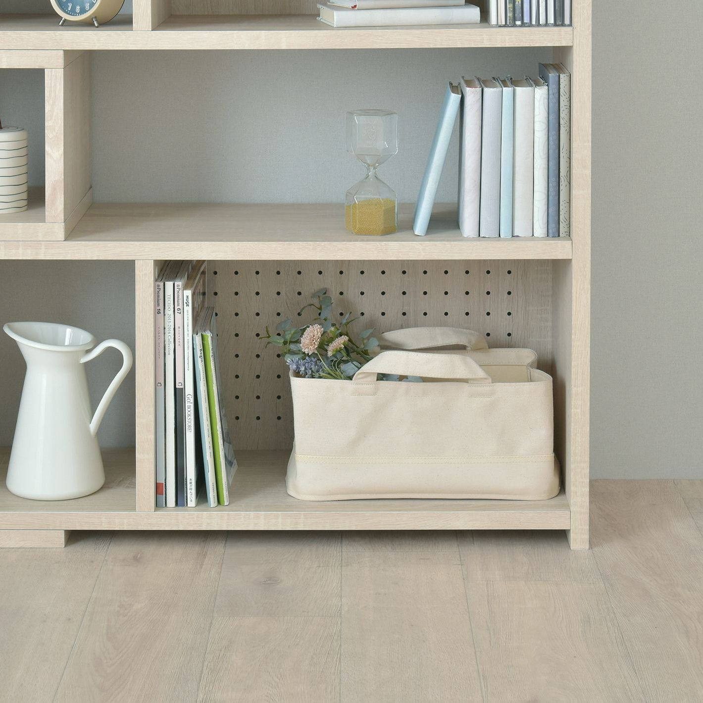 Like（ライク） 伸縮ラック（ハイタイプ／高さ126cm）オークナチュラル