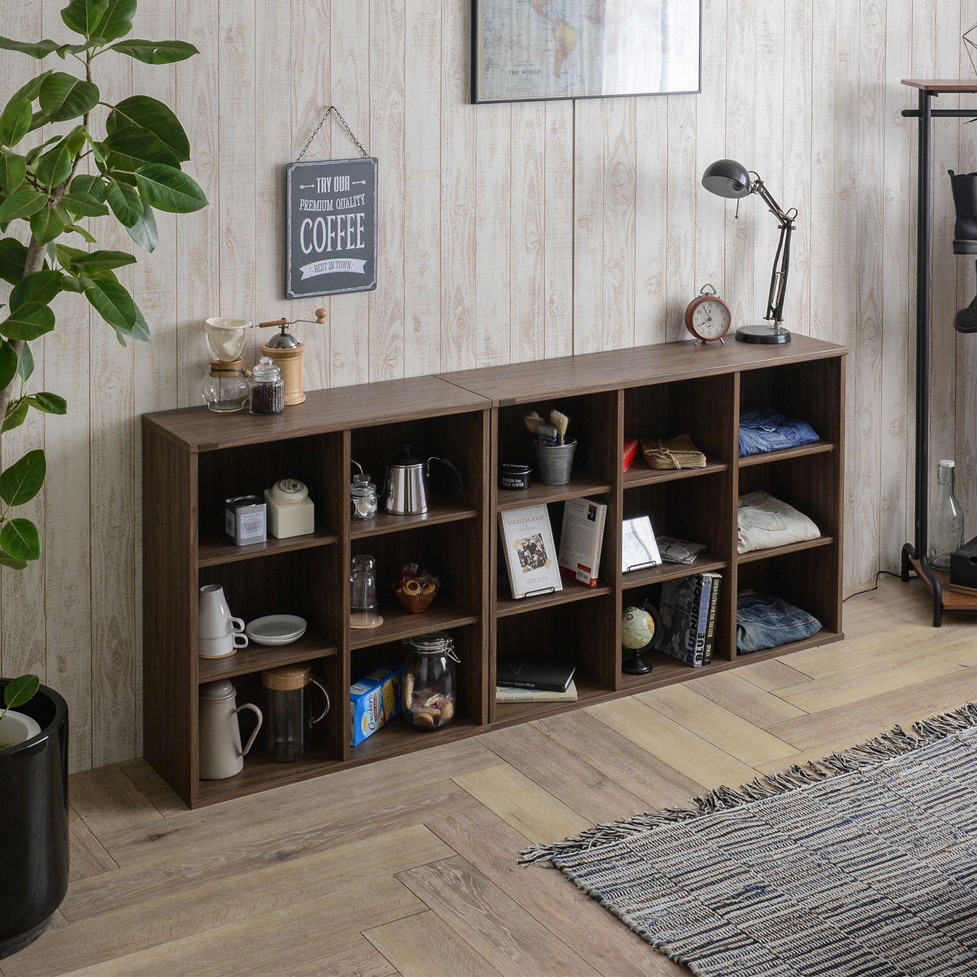 NEFLAS（ネフラス）オープンシェルフ（幅120cm）